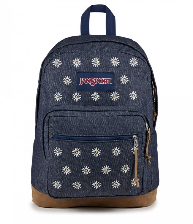 Jansport Right Pack - Embroidered Denim Dark Jansport Right Pack - Embroidered Denim Dark